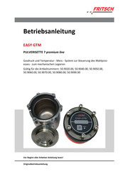 Fritsch PULVERISETTE 7 EASY GTM Operating Instructions Manual