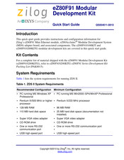 IXYS Zilog eZ80F91 Quick Start Manual
