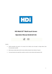 HDI Mobi OS Series Operation Manual