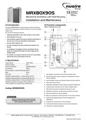 Nuaire Group MRXBOX90 S Installation And Maintenance Manual