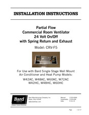Bard CRV-F5 Installation Instructions Manual
