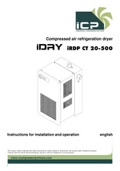 ICP iDRY iRDP CT 300 Instructions For Installation And Operation Manual