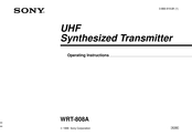 Sony WRT-808A Operating Instructions Manual