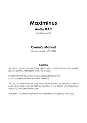 Thrax Audio Maximinus Owner's Manual