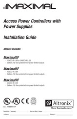 Altronix Maximal F Series Installation Manual