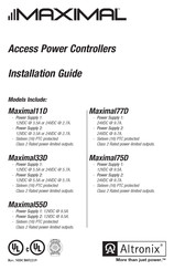 Altronix Maximal series Installation Manual