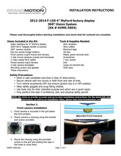 BrandMotion AVMS-3604 Installation Instructions Manual