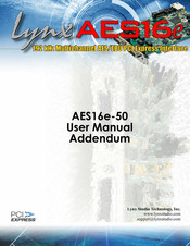 Lynx AES16e-50 User Manual
