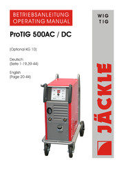 Jäckie ProTIG 500 AC Operating Manual