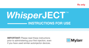 MYLAN WhisperJECT Instructions For Use Manual