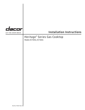 Dacor Heritage Series Installation Instructions Manual