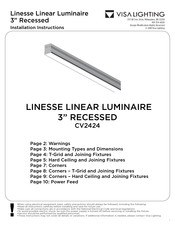 Visa Lighting Linesse CV2424 Installation Instructions Manual