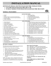 Hamilton Home Products WE30 Series Installation Manual
