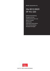 Melitta SF-KU 220 Operating Instructions Manual