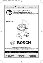 Bosch GAS20-17A Operating/Safety Instructions Manual
