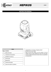 Claypaky HEPIKOS Instruction Manual