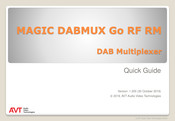 AVT MAGIC DABMUX Go RF RM Quick Manual