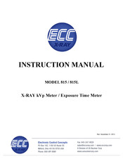 ECC X-RAY 815 Instruction Manual