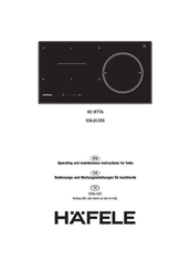 Hafele HC-IF77A Operating And Maintenance Instructions Manual