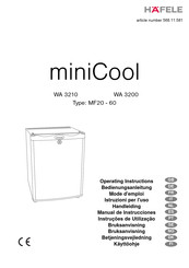 Hafele miniCool WA 3210 Operating Instructions Manual