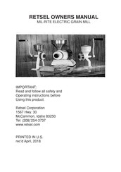 Retsel MIL-RITE Series Owner's Manual