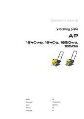 Wacker Neuson AP1850e Operator's Manual