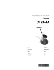 Wacker Neuson Trowel CT 24-4A Operator's Manual