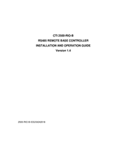 CTI 2500-RIO-B Installation And Operation Manual