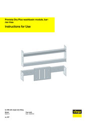 viega Prevista Dry Plus 8545.31 Instructions For Use Manual