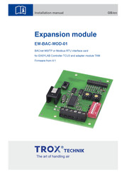 Trox Technik EM-BAC-MOD-01 Installation Manual
