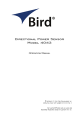 BIRD 4043 Operation Manual