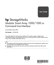 HP StorageWorks Modular Smart Array 1500 cs User Manual