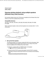 Sony SRS-XB31 Help Manual
