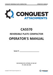 CONQUEST CA5570 Operator's Manual