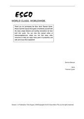 Esco Aeris-BG4076 Service Manual