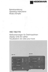 HEIDENHAIN VRZ 770 Operating Instructions Manual