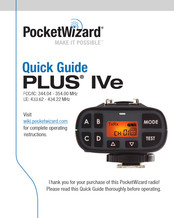 PocketWizard PLUS IVe Quick Manual