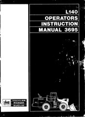 Volvo L140 Operator's Instruction Manual