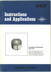 BRUEL & KJAER 4117 Instructions And Applications