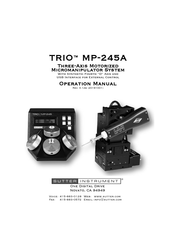 Sutter Instrument TRIO MP-245A Operation Manual