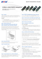 Areca ARC-1883x Quick Installation Manual