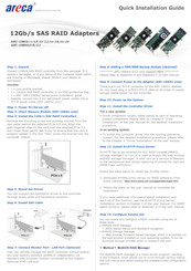 Areca ARC-1883i Quick Installation Manual