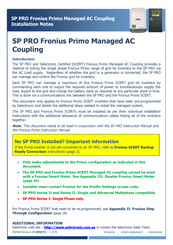 Selectronic SP PRO II Series Installation Notes