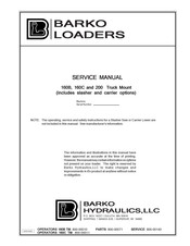 Barko Hydraulics Barko Loaders 200 Truck Mount Service Manual