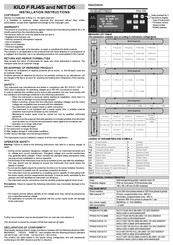 Electrex KILO F RJ45 Installation Instructions