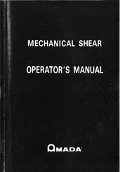 Amada M-2545 Operator's Manual
