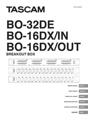 Tascam BO-16DX/OUT Owner's Manual