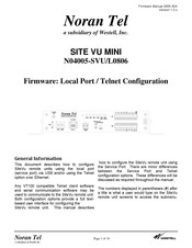 Westell Noran Tel SITE VU MINI N04005-SVU/L0806 Manual