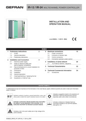 gefran IR-12 Installation And Operation Manual