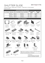 Henderson SHUTTER SLIDE Manual